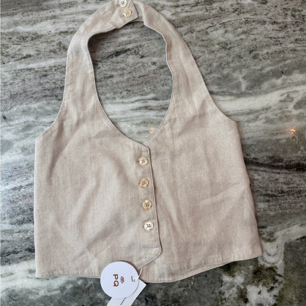 NWT PQ TAN PAYTON LINEN VEST
Size Small - Picture 5 of 12